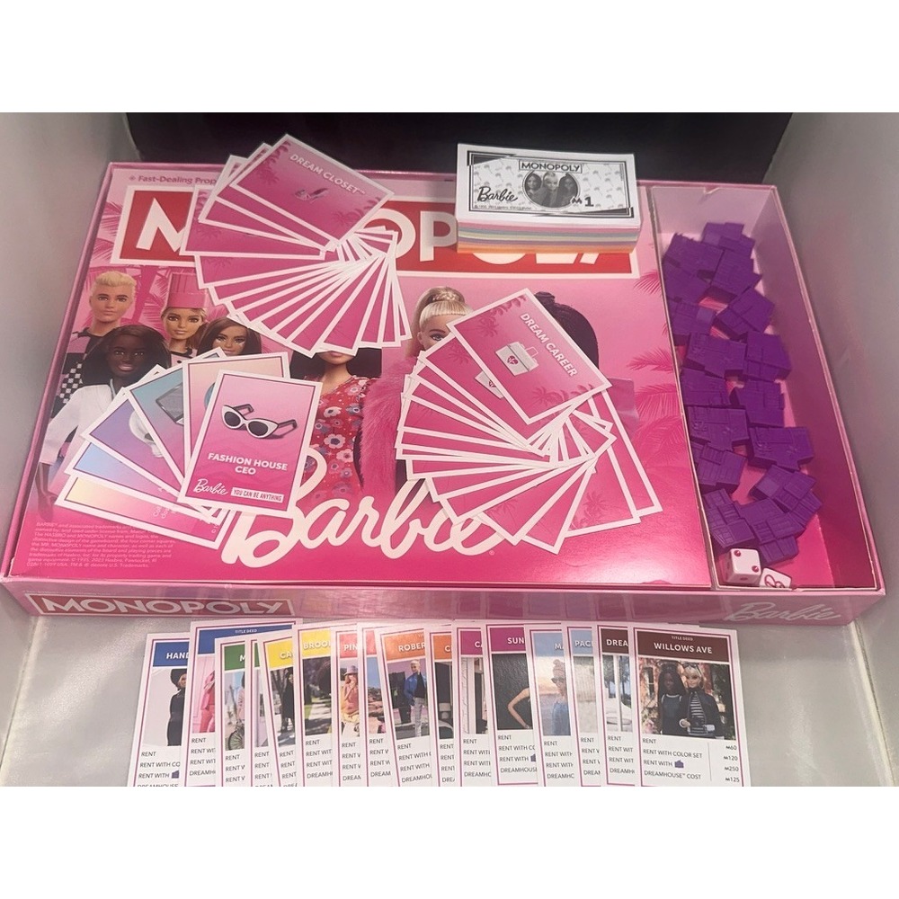 Barbie Monopoly Board Game Hasbro Gaming G0038 Pink Edition 2023 Complete - Picture 4 of 12